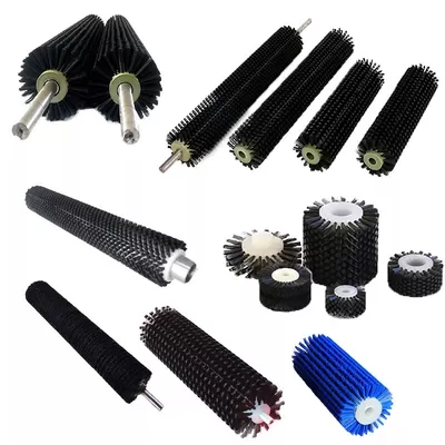 Industrial conveyor roller cleaning nylon roller brush